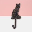 【猫まっしぐらセレクト】アンティーク風 猫のアイアンフック キャット-シングルフック（あんてぃーくふう ねこのあいあんふっく きゃっと-しんぐるふっく）