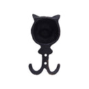 【猫まっしぐらセレクト】アンティーク風 猫のアイアンフック キャットフェイス-ダブルフック（あんてぃーくふう ねこのあいあんふっく きゃっとふぇいす-だぶるふっく）