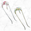 山荷葉二又簪（さんかようふたまたかんざし）