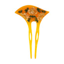 扇型簪-蒔絵べっ甲花(おうぎがたかんざし -まきえべっこうばな)