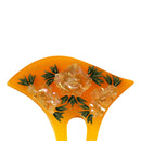 扇型簪-蒔絵べっ甲花(おうぎがたかんざし -まきえべっこうばな)