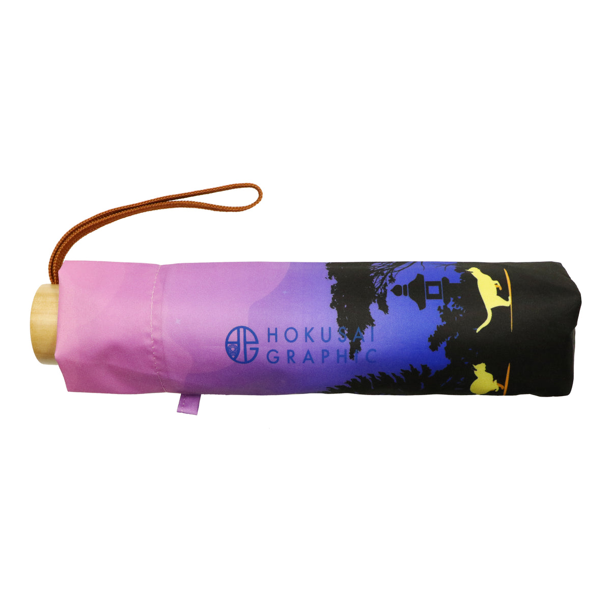 【限定販売】YOASOBI 折り畳み傘 和柄テキスタイル三つ折りたたみ傘-夜に駆ける｜おしゃれな和柄