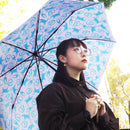 和柄テキスタイル三つ折りたたみ傘-新奇小紋／竹縫青虎(わがらてきすたいるみつおりたたみがさ-しんきこもん／たけぬいせいこ)