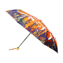 和柄テキスタイル 三つ折り畳み傘‐心象百景／明けない夜はない(わがらてきすたいる みつ折りたたみ傘-しんしょうひゃっけい／あけないよるはない)