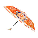 和柄テキスタイル 三つ折り畳み傘‐絢爛和皿／赤地金襴手(わがらてきすたいる みつ折りたたみ傘-けんらんわざら／あかじきんらんで)