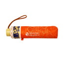 和柄テキスタイル 三つ折り畳み傘‐絢爛和皿／赤地金襴手(わがらてきすたいる みつ折りたたみ傘-けんらんわざら／あかじきんらんで)