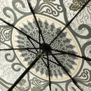 和柄テキスタイル 三つ折り畳み傘‐絢爛和皿／モダン金彩(わがらてきすたいる みつ折りたたみ傘-けんらんわざら／もだんきんさい)