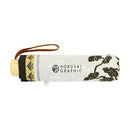 和柄テキスタイル 三つ折り畳み傘‐絢爛和皿／モダン金彩(わがらてきすたいる みつ折りたたみ傘-けんらんわざら／もだんきんさい)