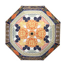 和柄テキスタイル 三つ折り畳み傘‐絢爛和皿／染錦(わがらてきすたいる みつ折りたたみ傘-けんらんわざら／そめにしき)