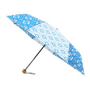 和柄ﾃｷｽﾀｲﾙ 三つ折り畳み傘 お手玉-青(わがらてきすたいる みつおりたたみかおてだま-あお-)