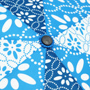 和柄ﾃｷｽﾀｲﾙ 三つ折り畳み傘 お手玉-青(わがらてきすたいる みつおりたたみかおてだま-あお-)