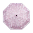 和柄ﾃｷｽﾀｲﾙ 三つ折り畳み傘 蝶車-紅藤(わがらてきすたいる みつおりたたみかさ ちょうしゃ-べにふじ-)