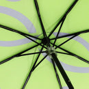 和柄ﾃｷｽﾀｲﾙ 三つ折り畳み傘 九条下がり藤-若草(わがらてきすたいる みつおりたたみかさ くじょうさがりふじ-わかくさ-)