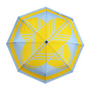 和柄ﾃｷｽﾀｲﾙ 三つ折り畳み傘 丸に違い鷹の羽-浅縹(わがらてきすたいるみつおりたたみかさ  まるにちがいたかのはね-あさはなだ-)