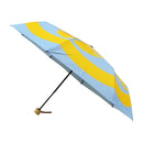 和柄ﾃｷｽﾀｲﾙ 三つ折り畳み傘 丸に違い鷹の羽-浅縹(わがらてきすたいるみつおりたたみかさ  まるにちがいたかのはね-あさはなだ-)