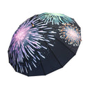 和柄テキスタイル16本長傘-打ち上げ花火(わがらてきすたいる 16ぽんほねなががさ‐うちあげはなび)