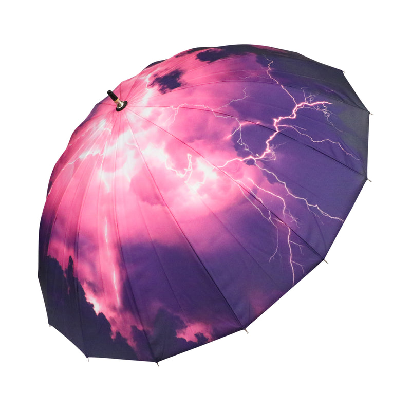 和柄ﾃｷｽﾀｲﾙ 16本長傘-雷雲-(わがらてきすたいるじゅうろっぽんながかさ -らいうん-)