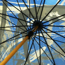 和柄テキスタイル 天然竹16本骨長傘‐SUMI／鯨退治(わがらてきすたいる てんねんだけ16ぽんほねなががさ-すみ／くじらたいじ)