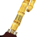 天然竹16本長傘 九曜巴-葡萄色(てんねんたけじゅうろっぽんながかさ くようともえ-えびいろ-)