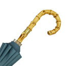 天然竹16本長傘 九曜巴-浅縹(てんねんたけじゅうろっぽんながかさ くようともえ-あさはなだ-)