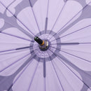天然竹16本長傘 丸に木瓜-菫色(てんねんたけじゅうろっぽんながかさ まるにもっこう-すみれいろ-)