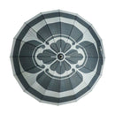 天然竹16本長傘 丸に木瓜-灰青(てんねんたけじゅうろっぽんながかさ まるにもっこう-はいせい-)