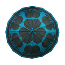 天然竹16本長傘 七つ酢漿草-深藍色(てんねんたけじゅうろっぽんながかさ ななつかたばみ-しんあおいろ-)