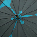 天然竹16本長傘 七つ酢漿草-深藍色(てんねんたけじゅうろっぽんながかさ ななつかたばみ-しんあおいろ-)