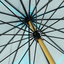 天然竹16本長傘 七つ酢漿草-深藍色(てんねんたけじゅうろっぽんながかさ ななつかたばみ-しんあおいろ-)