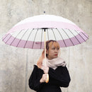 富嶽蛇の目24本長傘-芙蓉に雀(ほくさいじゃのめふうわがさ-ふようにすずめ)