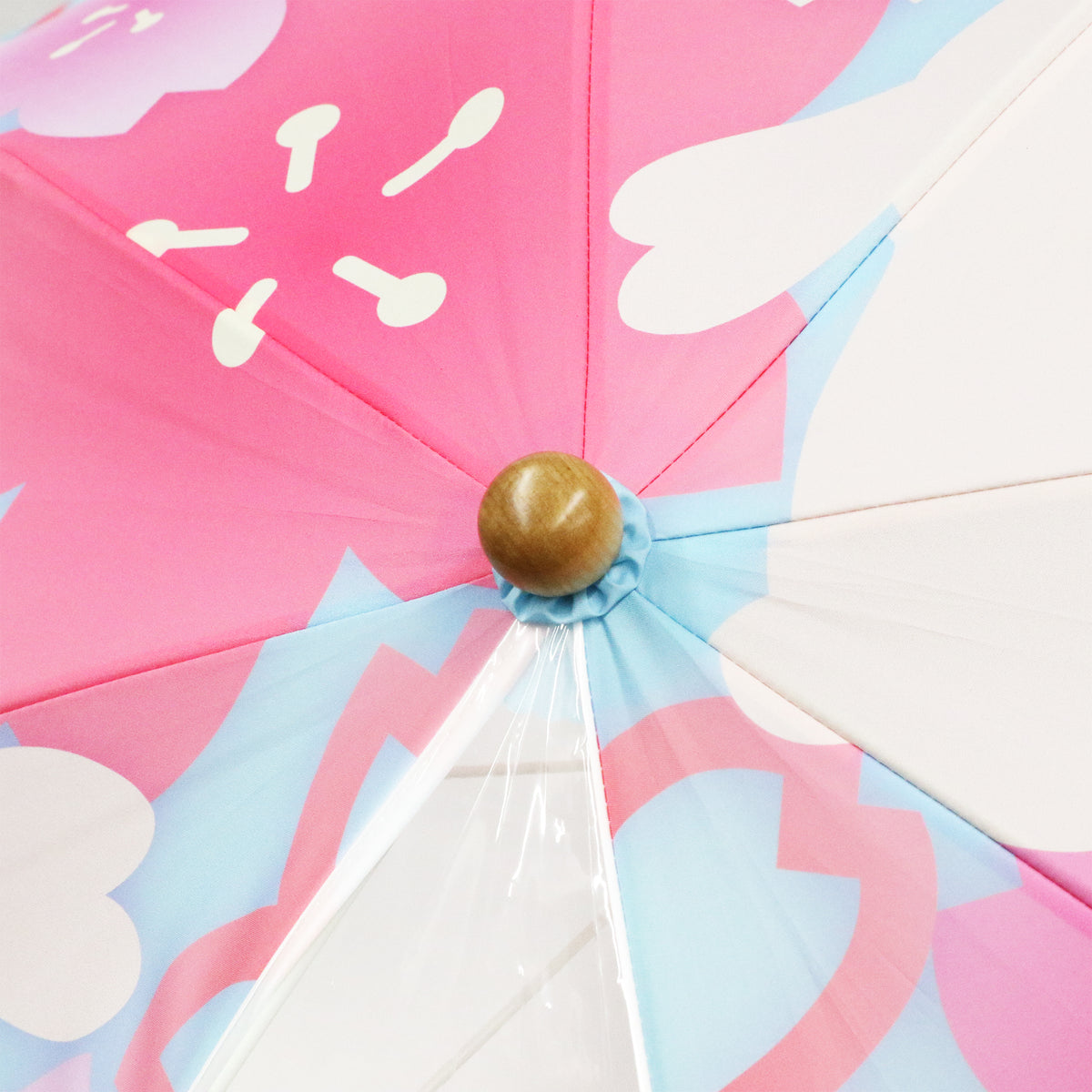 安全透明子供傘-わらわべさくらうさぎ｜おしゃれな和柄傘ブランド［和