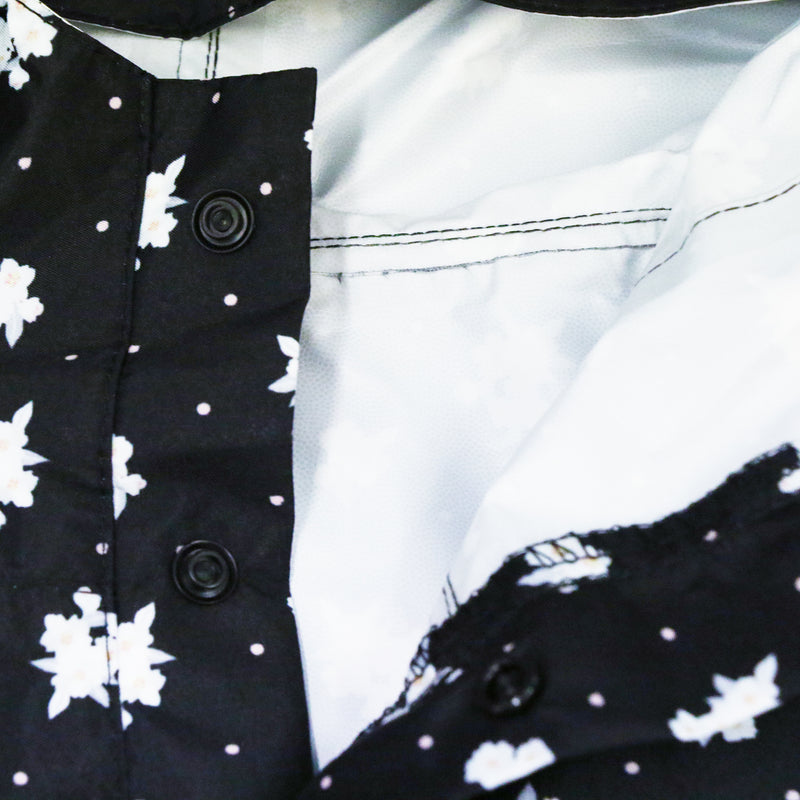 和柄テキスタイル 雨合羽-徒桜(わがらてきすとたいる あまがっぱ-あだざくら-)