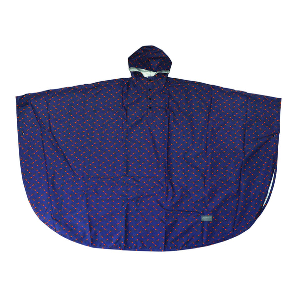 和柄テキスタイル 雨合羽-扇(わがらてきすとたいる あまがっぱ-おうぎ-)