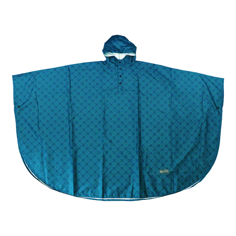 和柄テキスタイル 雨合羽-蓮七宝(わがらてきすとたいる あまがっぱ-はすしっぽう-)