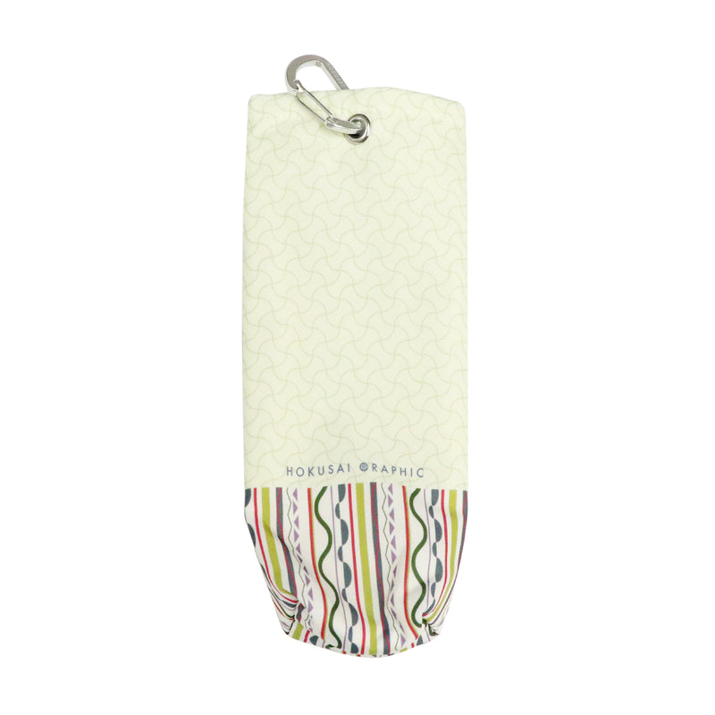 和柄テキスタイル金輪折りたたみ傘袋-分銅繋ぎ(わがらてきすたいるかなわおりたたみかさけーす-ふんどうつなぎ)