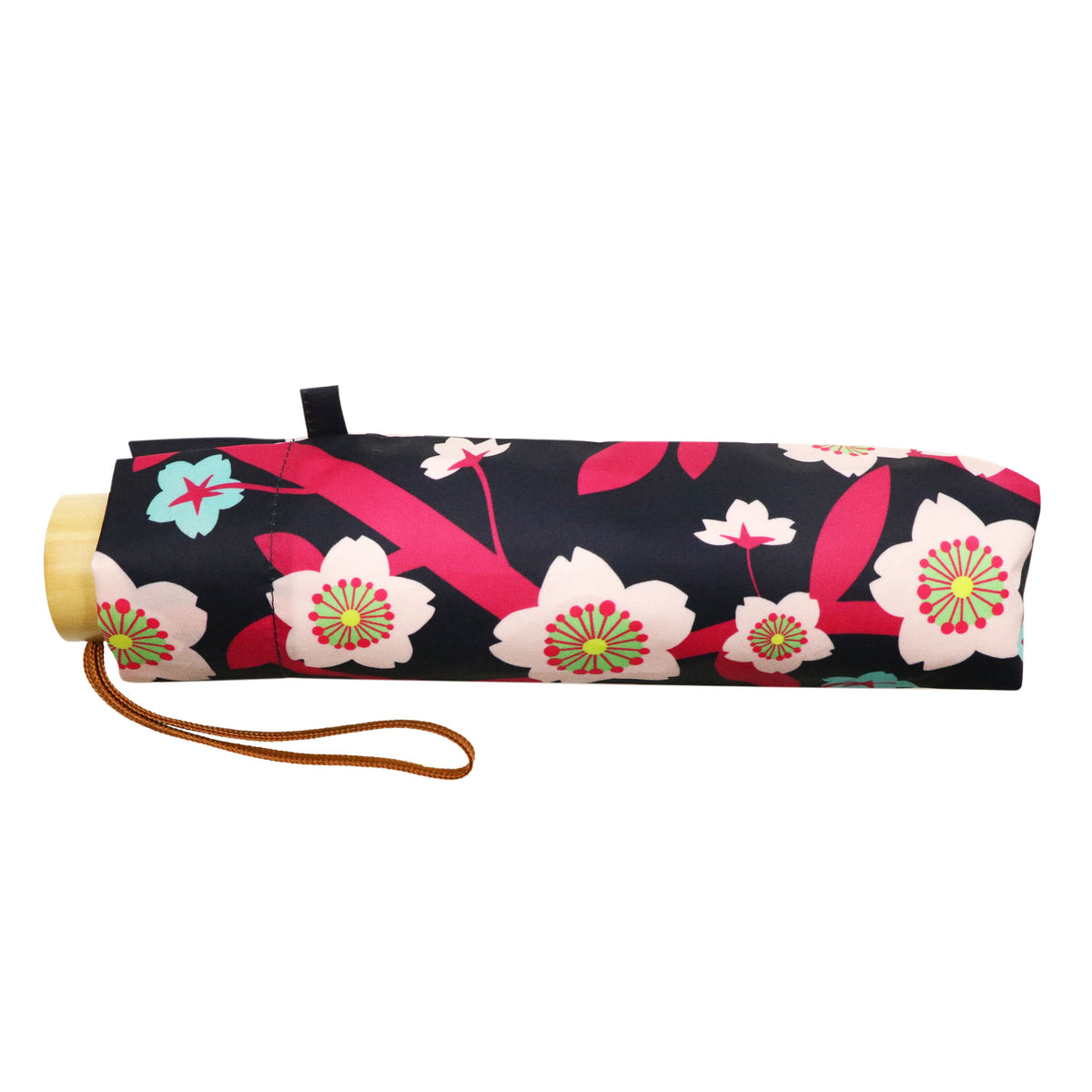 和柄テキスタイル 三つ折り畳み傘‐宵桜｜おしゃれな和柄傘ブランド［和