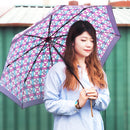 和柄テキスタイル 三つ折り畳み傘‐極彩硝子（わがらてきすたいる みつ折りたたみ傘-すてんどぐらす）