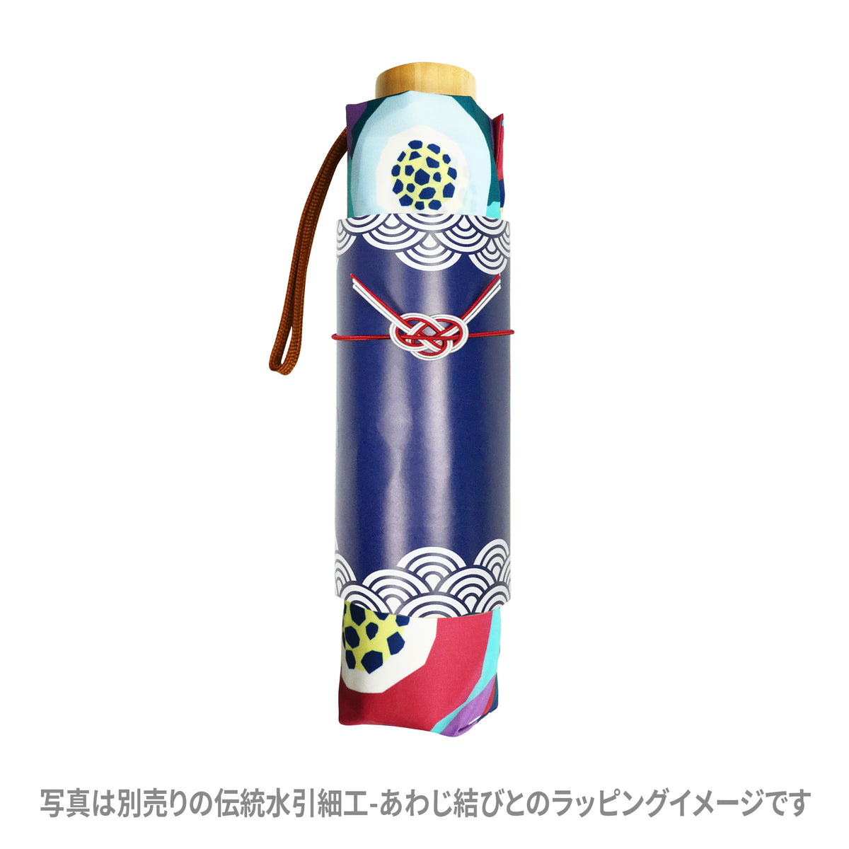 和柄テキスタイル 三つ折り畳み傘‐アネモネ／花緑青｜おしゃれな