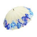 和柄テキスタイル 極 16本長傘-遊泳海月／明(わがらてきすたいる きわみ 16ぽんほねなががさ‐ゆうえいくらげ／めい)