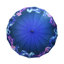 和柄テキスタイル 極 16本長傘-遊泳海月／暗(わがらてきすたいる きわみ 16ぽんほねなががさ‐ゆうえいくらげ／あん)