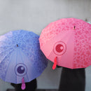 和柄テキスタイル 極 16本長傘- 唐傘小僧／藤紫(わがらてきすたいる きわみ 16ぽんほねなががさ‐からかさこぞう／ふじむらさき)