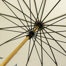 和柄テキスタイル 極 16本長傘-八咫烏／黒翼(わがらてきすたいる きわみ 16ぽんほねなががさ‐やたがらす／こくよく)