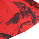 和柄テキスタイル 極 16本長傘-八咫烏／紅黒翼(わがらてきすたいる きわみ 16ぽんほねなががさ‐やたがらす／べにこくよう)