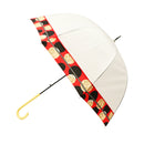 極 丸屋根深張透明傘-玉兎帯(きわみ ドームビニール傘-たまうさぎおび)