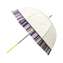 極 丸屋根深張透明傘-縞杜若帯(きわみ ドームビニール傘-しまかきつばたおび)