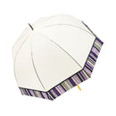 極 丸屋根深張透明傘-縞杜若帯(きわみ ドームビニール傘-しまかきつばたおび)