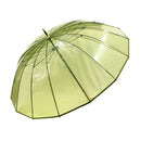 極 16本骨透明傘-鶯(きわみ 16ぽんほねビニール傘-うぐいす)