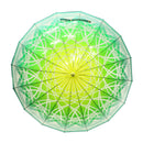 和柄テキスタイル 天然竹16本骨透明傘-蜘蛛巣切子(わがらてきすたいる てんねんだけ16ぽんほねビニール傘-くものすきりこ)