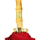 和柄テキスタイル 天然竹16本骨透明傘-底菊切子(わがらてきすたいる てんねんだけ16ぽんほねビニール傘-そこぎくきりこ)