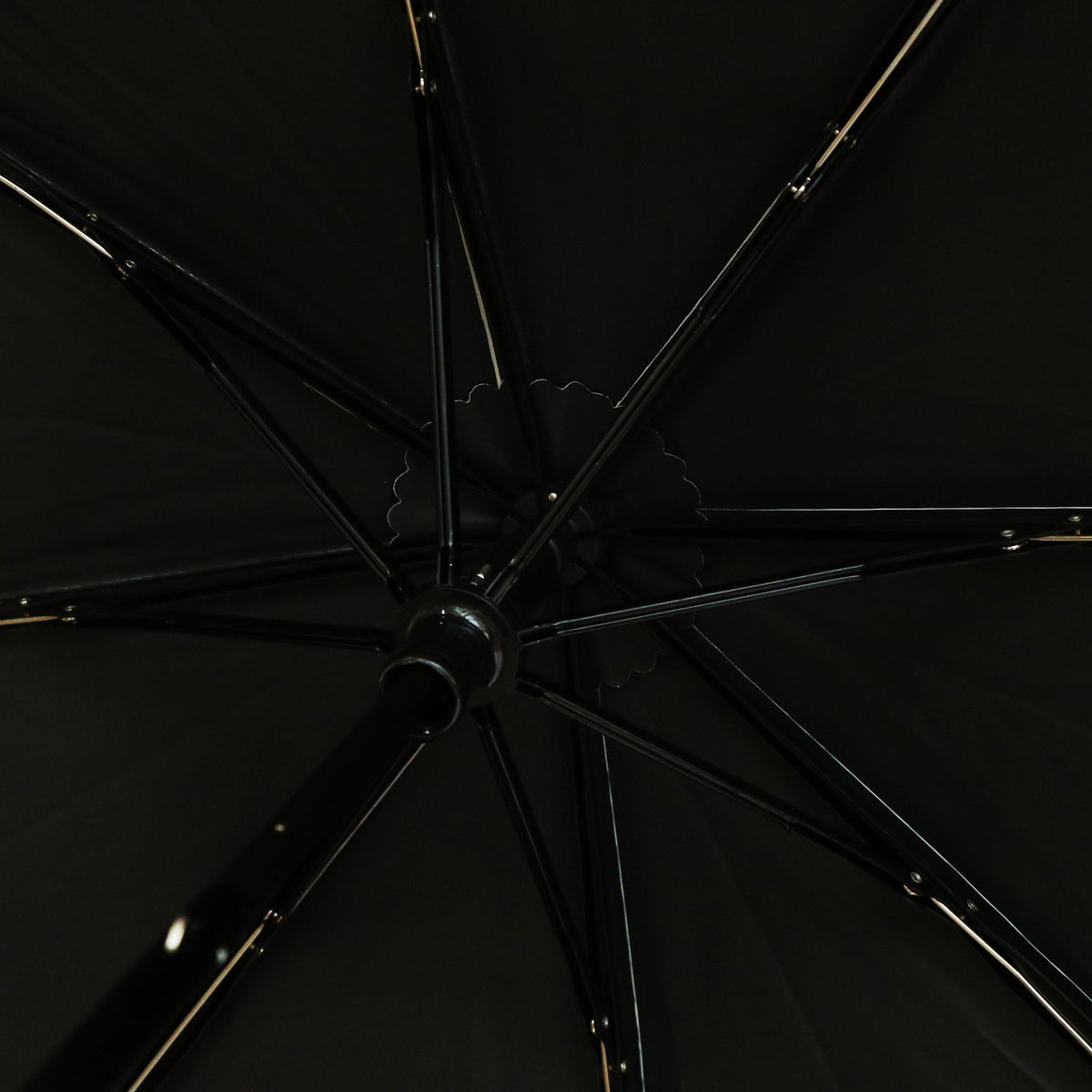 和柄テキスタイル 三つ折り畳み遮光日傘-花月／青｜おしゃれな和